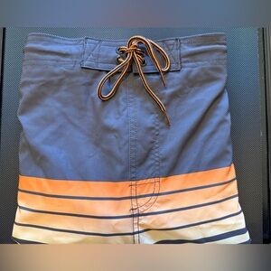 George Men's Navy and Orange Board Shorts